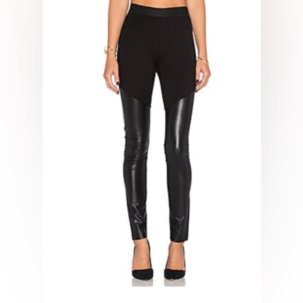 Francisco Faux Leather  Legging in BlackBCBGMAXAZRIA
